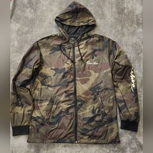 Primitive skateboarding camouflage nylon Jacket, mens Med, water resistant